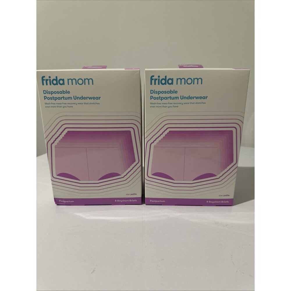 Frida Mom Disposable Postpartum Underwear 8 Boyshort Briefs X2 Boxes Petite Size